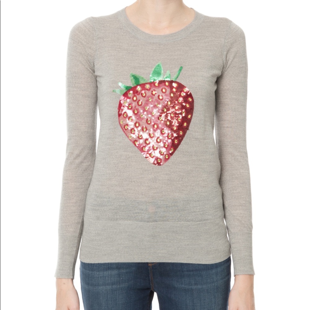 Markus Lupfer Strawberry Sequin Emma Sweater Small